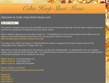 Tablet Screenshot of celticharpsheetmusic.com
